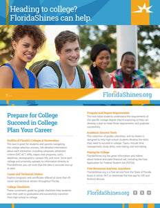 <center><b>POSTCARD: FloridaShines</b><br>Double-sided; 8.5x5.5<br>High School (C-2)</br></center>